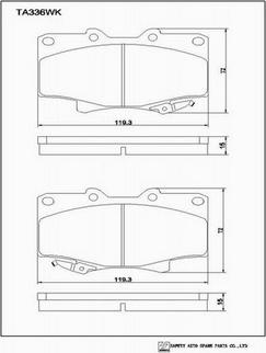 SAFETY TA336WK - Гальмівні колодки, дискові гальма autozip.com.ua