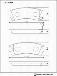 SAFETY TA325WK - Гальмівні колодки, дискові гальма autozip.com.ua