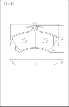 SAFETY TD1494 - Гальмівні колодки, дискові гальма autozip.com.ua