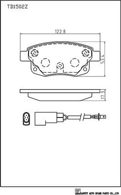 SAFETY TD1502Z - Гальмівні колодки, дискові гальма autozip.com.ua