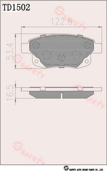 SAFETY TD1502 - Гальмівні колодки, дискові гальма autozip.com.ua