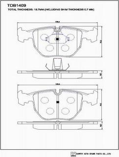 SAFETY TDB1409 - Гальмівні колодки, дискові гальма autozip.com.ua