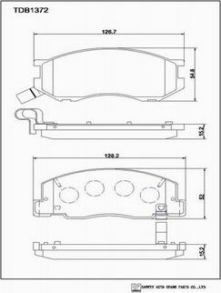 SAFETY TDB1372 - Гальмівні колодки, дискові гальма autozip.com.ua