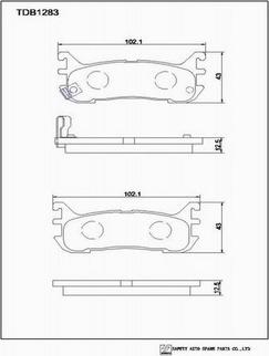 SAFETY TDB1283 - Гальмівні колодки, дискові гальма autozip.com.ua