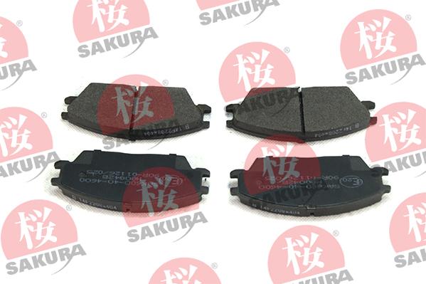 SAKURA 600-40-4600 - Гальмівні колодки, дискові гальма autozip.com.ua