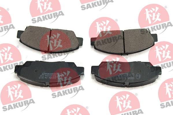 SAKURA 600-40-6625 - Гальмівні колодки, дискові гальма autozip.com.ua