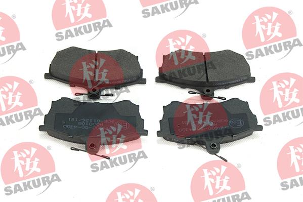 SAKURA 600-50-4300 - Гальмівні колодки, дискові гальма autozip.com.ua