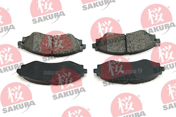 SAKURA 600-00-8390 - Гальмівні колодки, дискові гальма autozip.com.ua