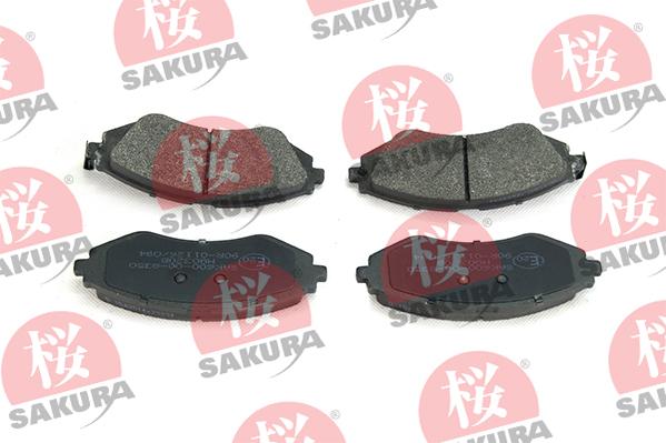 SAKURA 600-00-8350 - Гальмівні колодки, дискові гальма autozip.com.ua