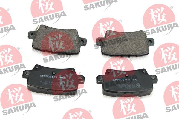 SAKURA 601-40-6645 - Гальмівні колодки, дискові гальма autozip.com.ua