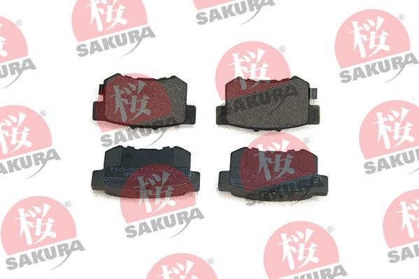 SAKURA 601-40-6605 - Гальмівні колодки, дискові гальма autozip.com.ua