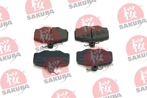 SAKURA 601-10-4100 - Гальмівні колодки, дискові гальма autozip.com.ua