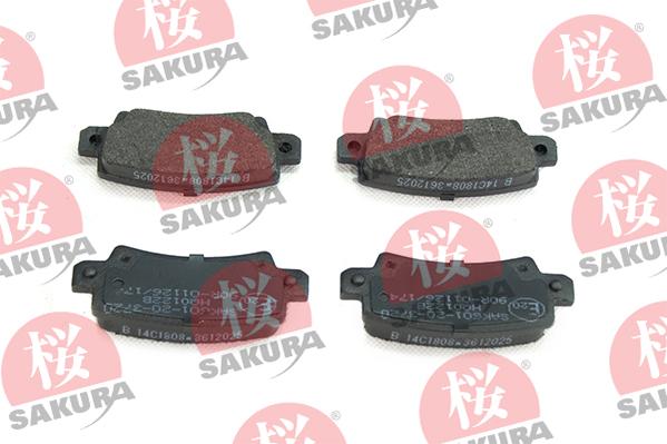 SAKURA 601-20-3720 - Гальмівні колодки, дискові гальма autozip.com.ua