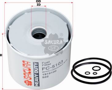 SAKURA FC-5103 - Паливний фільтр autozip.com.ua