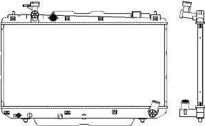 SAKURA Automotive 3461-1027 - Радіатор, охолодження двигуна autozip.com.ua