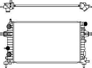 SAKURA Automotive 3351-1008 - Радіатор, охолодження двигуна autozip.com.ua