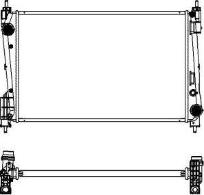 SAKURA Automotive 3351-1016 - Радіатор, охолодження двигуна autozip.com.ua