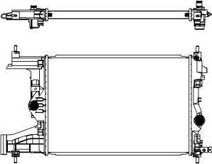 SAKURA Automotive 3351-1020 - Радіатор, охолодження двигуна autozip.com.ua