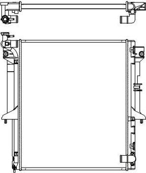 SAKURA Automotive 3321-1053 - Радіатор, охолодження двигуна autozip.com.ua