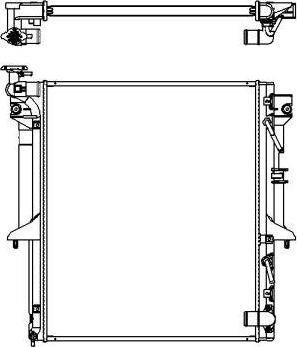 SAKURA Automotive 3321-1077 - Радіатор, охолодження двигуна autozip.com.ua