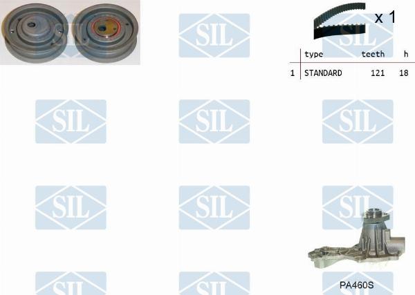 Saleri SIL K1PA460S - Водяний насос + комплект зубчатого ременя autozip.com.ua