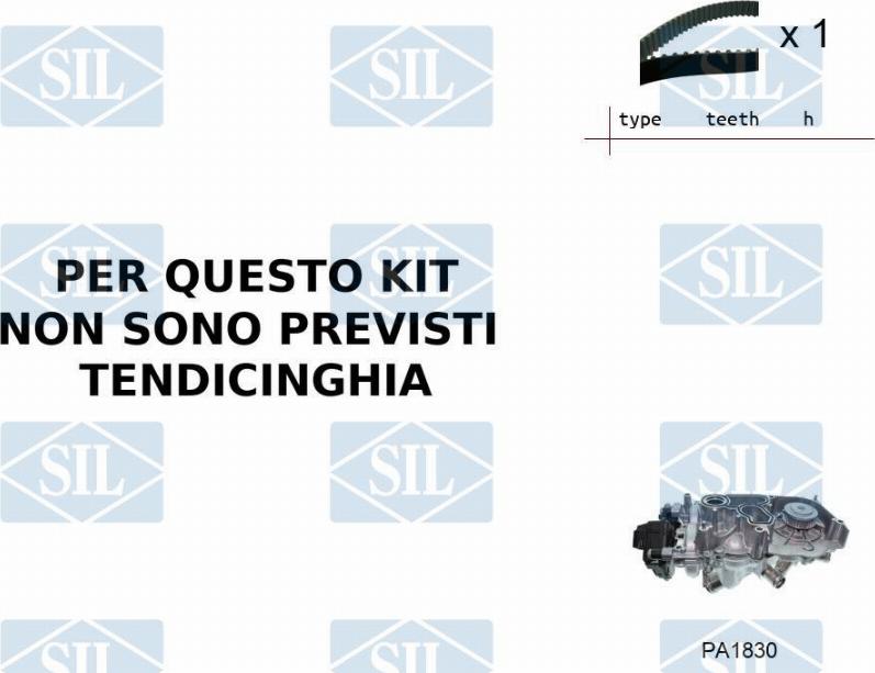 Saleri SIL K1PA1830 - Водяний насос + комплект зубчатого ременя autozip.com.ua