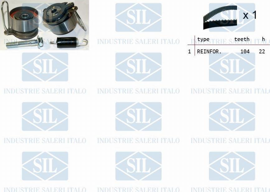 Saleri SIL TK1409 - Комплект ременя ГРМ autozip.com.ua