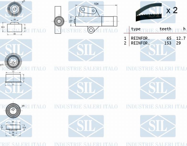 Saleri SIL TK1481 - Комплект ременя ГРМ autozip.com.ua