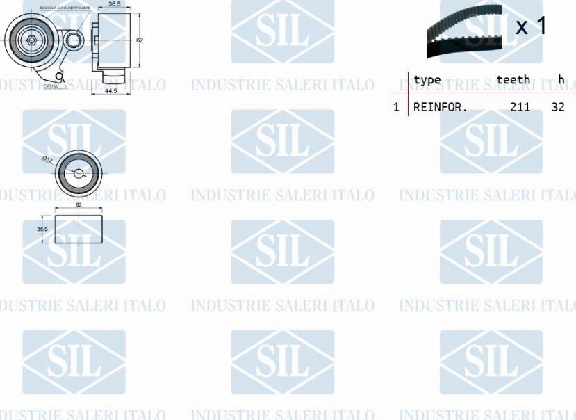 Saleri SIL TK1421 - Комплект ременя ГРМ autozip.com.ua