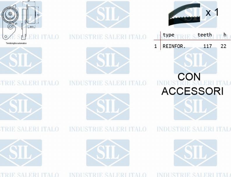 Saleri SIL TK1064 - Комплект ременя ГРМ autozip.com.ua