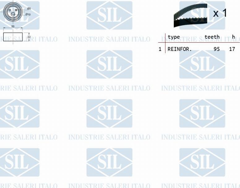 Saleri SIL TK1032 - Комплект ременя ГРМ autozip.com.ua