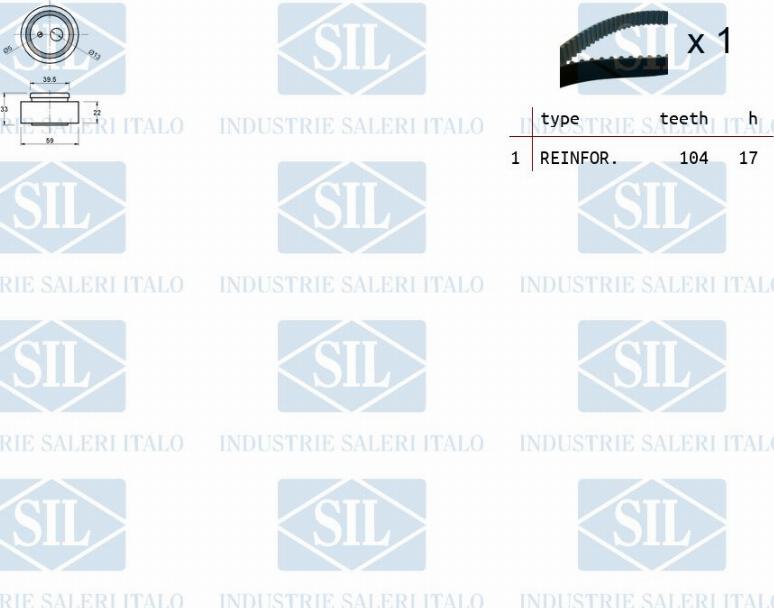 Saleri SIL TK1329 - Комплект ременя ГРМ autozip.com.ua