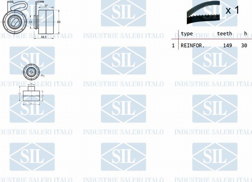 Saleri SIL TK1208 - Комплект ременя ГРМ autozip.com.ua