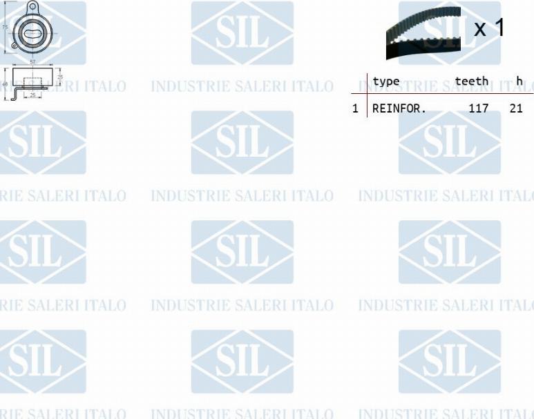 Saleri SIL TK1215 - Комплект ременя ГРМ autozip.com.ua