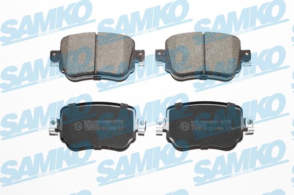 Samko 5SP1986 - Гальмівні колодки, дискові гальма autozip.com.ua