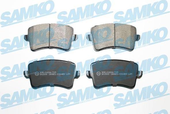 Samko 5SP1489 - Гальмівні колодки, дискові гальма autozip.com.ua