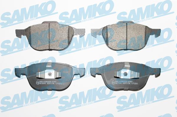 Samko 5SP1190 - Гальмівні колодки, дискові гальма autozip.com.ua