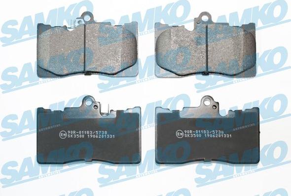 Samko 5SP1331 - Гальмівні колодки, дискові гальма autozip.com.ua