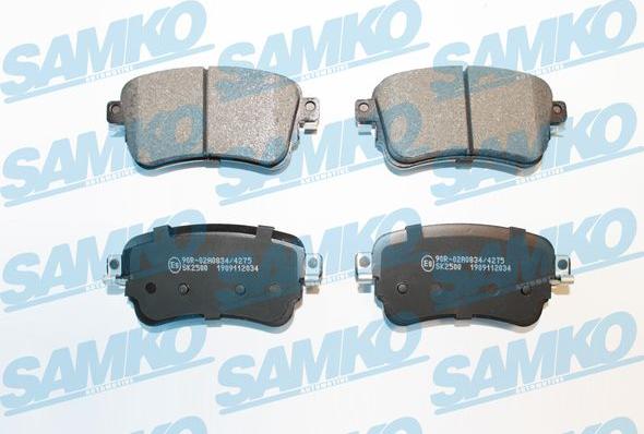 Samko 5SP2034 - Гальмівні колодки, дискові гальма autozip.com.ua
