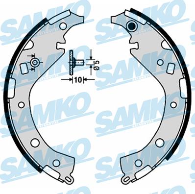 Samko 89170 - Комплект гальм, барабанний механізм autozip.com.ua