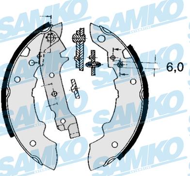 Samko 84470 - Комплект гальм, барабанний механізм autozip.com.ua