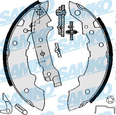 Samko 84471 - Комплект гальм, барабанний механізм autozip.com.ua