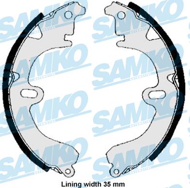 Samko 84530 - Комплект гальм, барабанний механізм autozip.com.ua