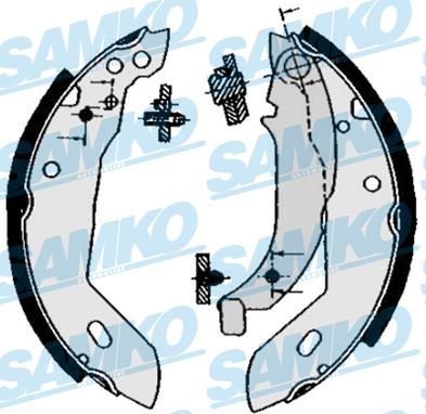 Samko 84670 - Комплект гальм, барабанний механізм autozip.com.ua