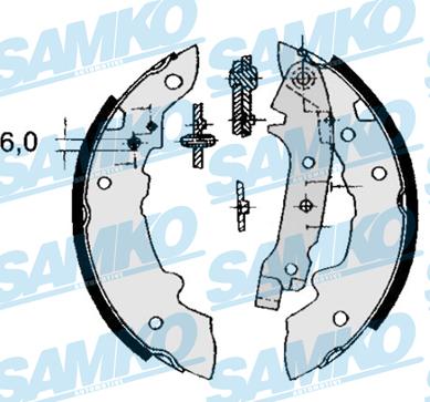 Samko 84320 - Комплект гальм, барабанний механізм autozip.com.ua