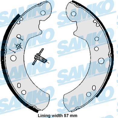 Samko 85060B - Комплект гальм, барабанний механізм autozip.com.ua
