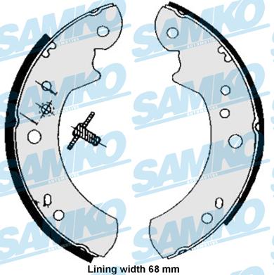 Samko 85060 - Комплект гальм, барабанний механізм autozip.com.ua
