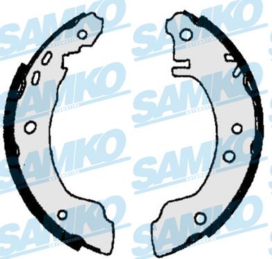 Samko 86780 - Комплект гальм, барабанний механізм autozip.com.ua