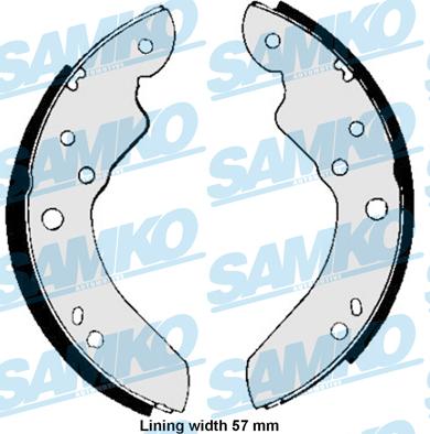 Samko 81190 - Комплект гальм, барабанний механізм autozip.com.ua