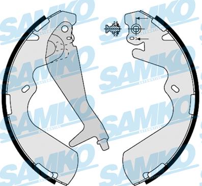 Samko 88240 - Комплект гальм, барабанний механізм autozip.com.ua